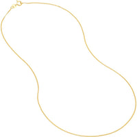 Olas d'Oro - 14K Yellow Gold 20" Curb Chain Necklace with Spring Ring Clasp 0.90mm Width