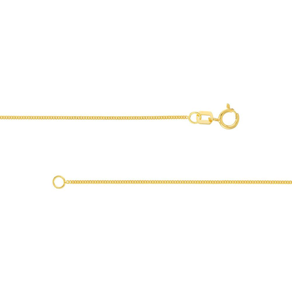 Olas d'Oro - 14K Yellow Gold 20" Curb Chain Necklace with Spring Ring Clasp 0.90mm Width