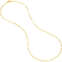 Olas d'Oro - 14K Yellow Gold 20" Designer Long Link Chain Necklace - 3.8 Grams