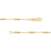 Olas d'Oro - 14K Yellow Gold 20" Designer Twist Chain Necklace with Lobster Clasp - 0.8mm Width