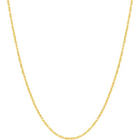 Olas d'Oro - 14K Yellow Gold 20" Diamond-Cut Anchor Chain Necklace with Spring Ring Closure