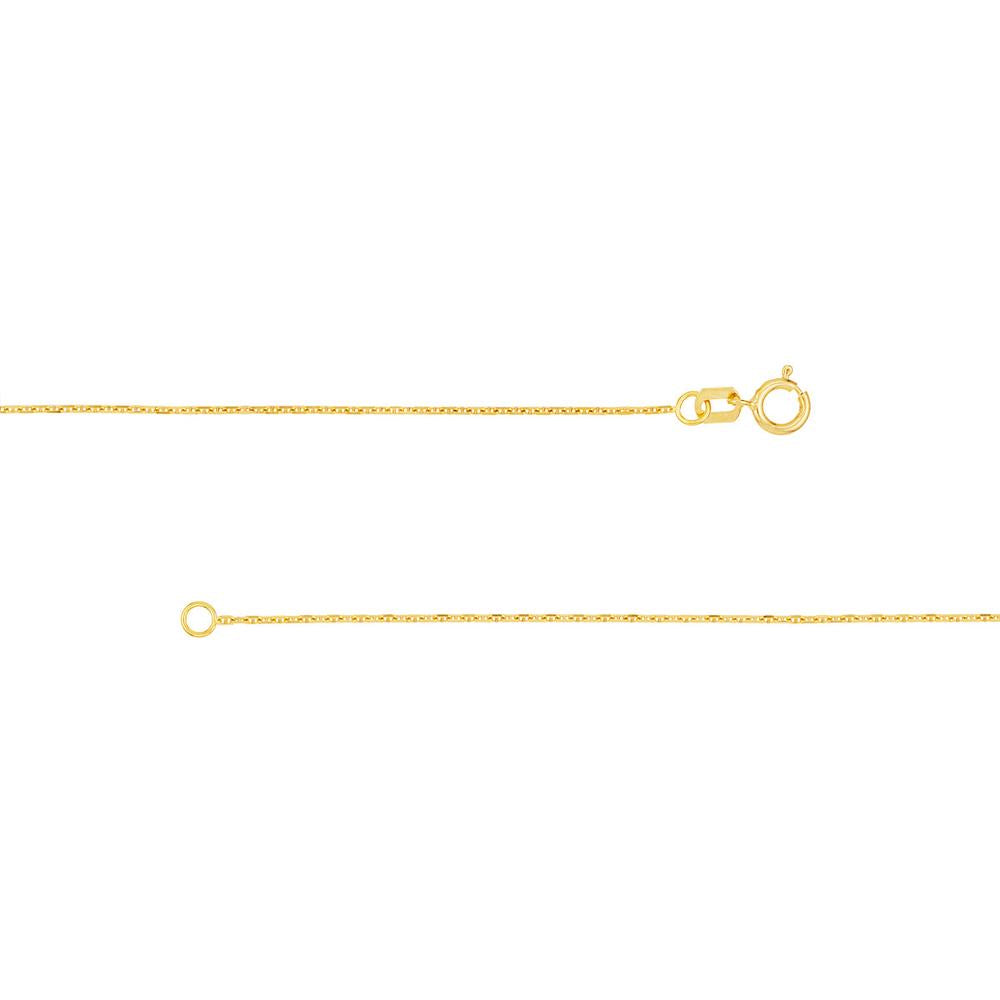 Olas d'Oro - 14K Yellow Gold 20" Diamond-Cut Anchor Chain Necklace with Spring Ring Closure
