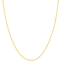 Olas d'Oro - 14K Yellow Gold 20" Diamond-Cut Bead Chain with Spring Ring - 1.31 Grams