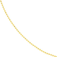 Olas d'Oro - 14K Yellow Gold 20" Diamond-Cut Bead Chain with Spring Ring - 1.31 Grams
