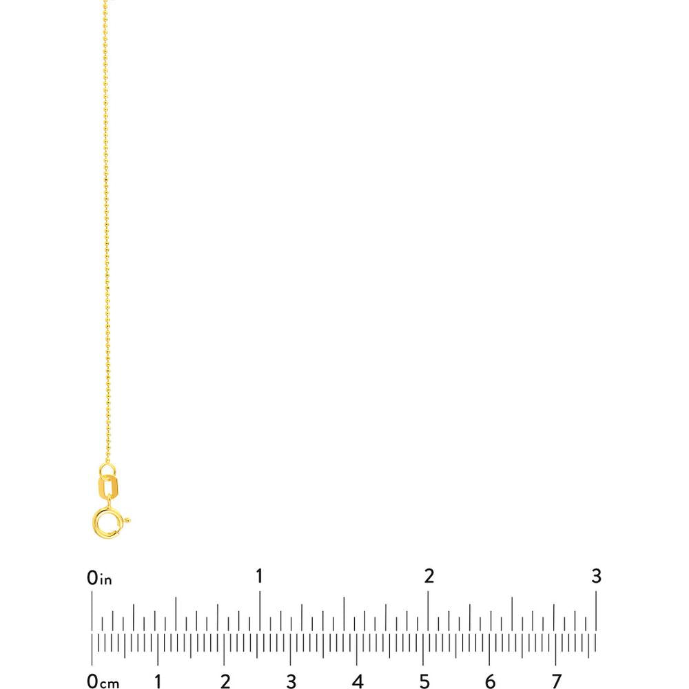 Olas d'Oro - 14K Yellow Gold 20" Diamond-Cut Bead Chain with Spring Ring - 1.31 Grams