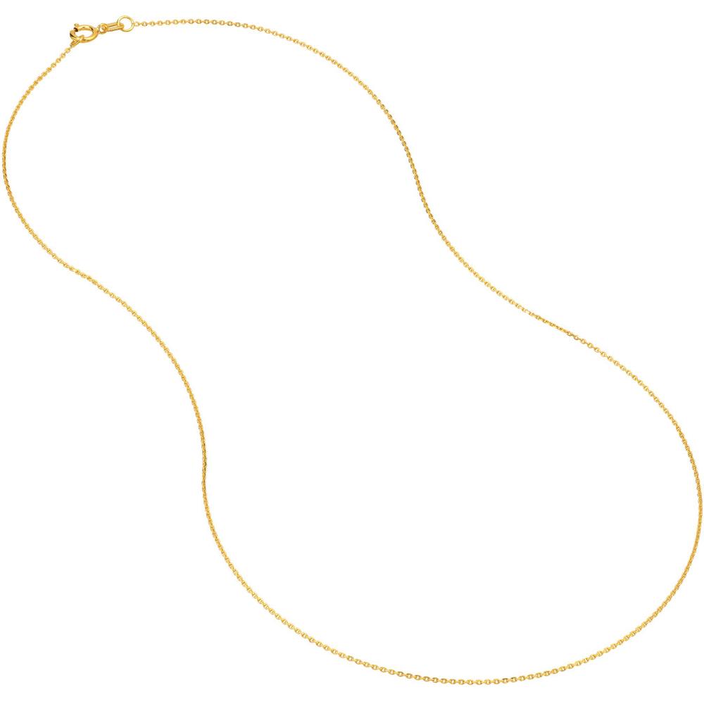Olas d'Oro - 14K Yellow Gold 20" Diamond-Cut Cable Chain Necklace - 1.24 Grams