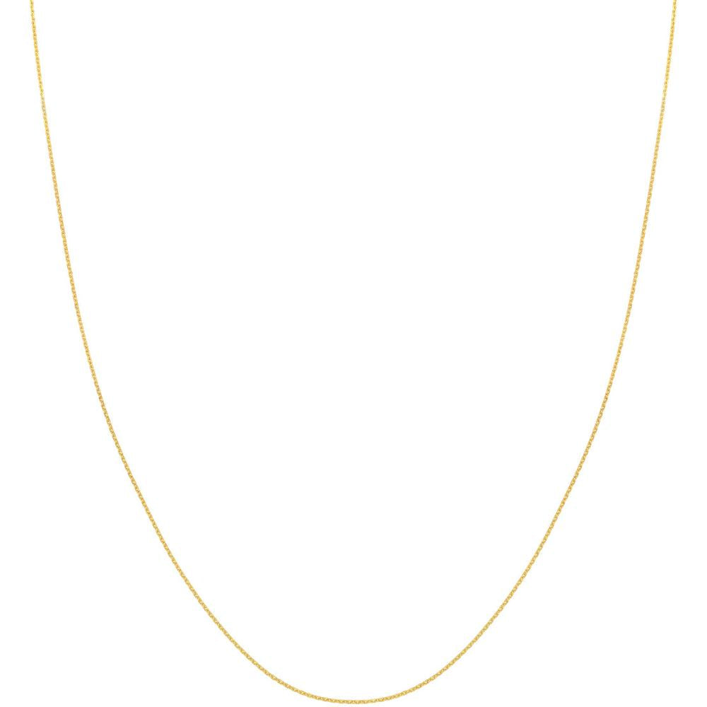 Olas d'Oro - 14K Yellow Gold 20" Diamond-Cut Cable Chain Necklace with Lobster Lock - 1.55 grams