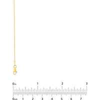 Olas d'Oro - 14K Yellow Gold 20" Diamond-Cut Round Wheat Chain Necklace 0.85mm with Lobster Lock