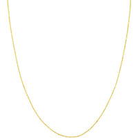 Olas d'Oro - 14K Yellow Gold 20" Fancy Link Necklace with 1.0mm Diamond-Cut Bead and Bar Chain