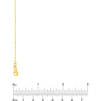 Olas d'Oro - 14K Yellow Gold 20" Fancy Link Necklace with 1.0mm Diamond-Cut Bead and Bar Chain