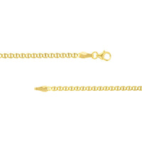 Olas d'Oro - 14K Yellow Gold 20" Flat Mariner Chain Necklace with Lobster Clasp - 3.72 Grams Total Weight