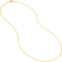 Olas d'Oro - 14K Yellow Gold 20" Hammered Piatto Chain Necklace - 2.00mm
