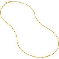 Olas d'Oro - 14K Yellow Gold 20" Hollow Round Box Chain with Lobster Lock - 3.34 Grams