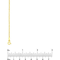 Olas d'Oro - 14K Yellow Gold 20" 1.4mm Singapore Chain Necklace with Spring Ring Closure