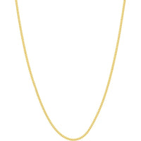 Olas d'Oro - 14K Yellow Gold 20 Inch Curb Chain Necklace with Lobster Clasp 1.04mm Link Width