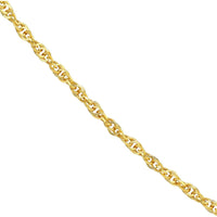 Olas d'Oro - 14K Yellow Gold 20" Designer Rope Chain Necklace with Lobster Lock - 2.6mm