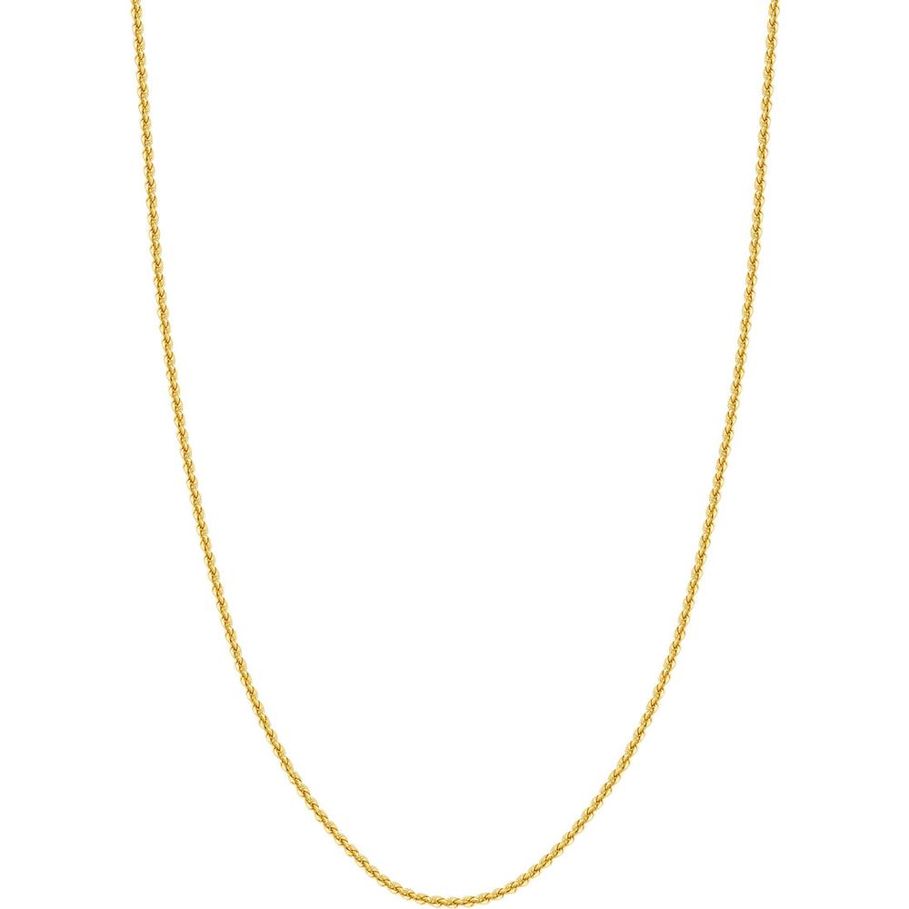 Olas d'Oro - 14K Yellow Gold 20" Light Rope Chain Necklace with Lobster Lock - 2.3mm Thickness