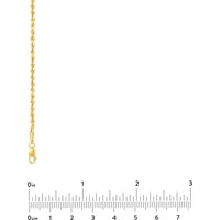 Olas d'Oro - 14K Yellow Gold 20" Light Rope Chain Necklace with Lobster Lock - 2.3mm Thickness