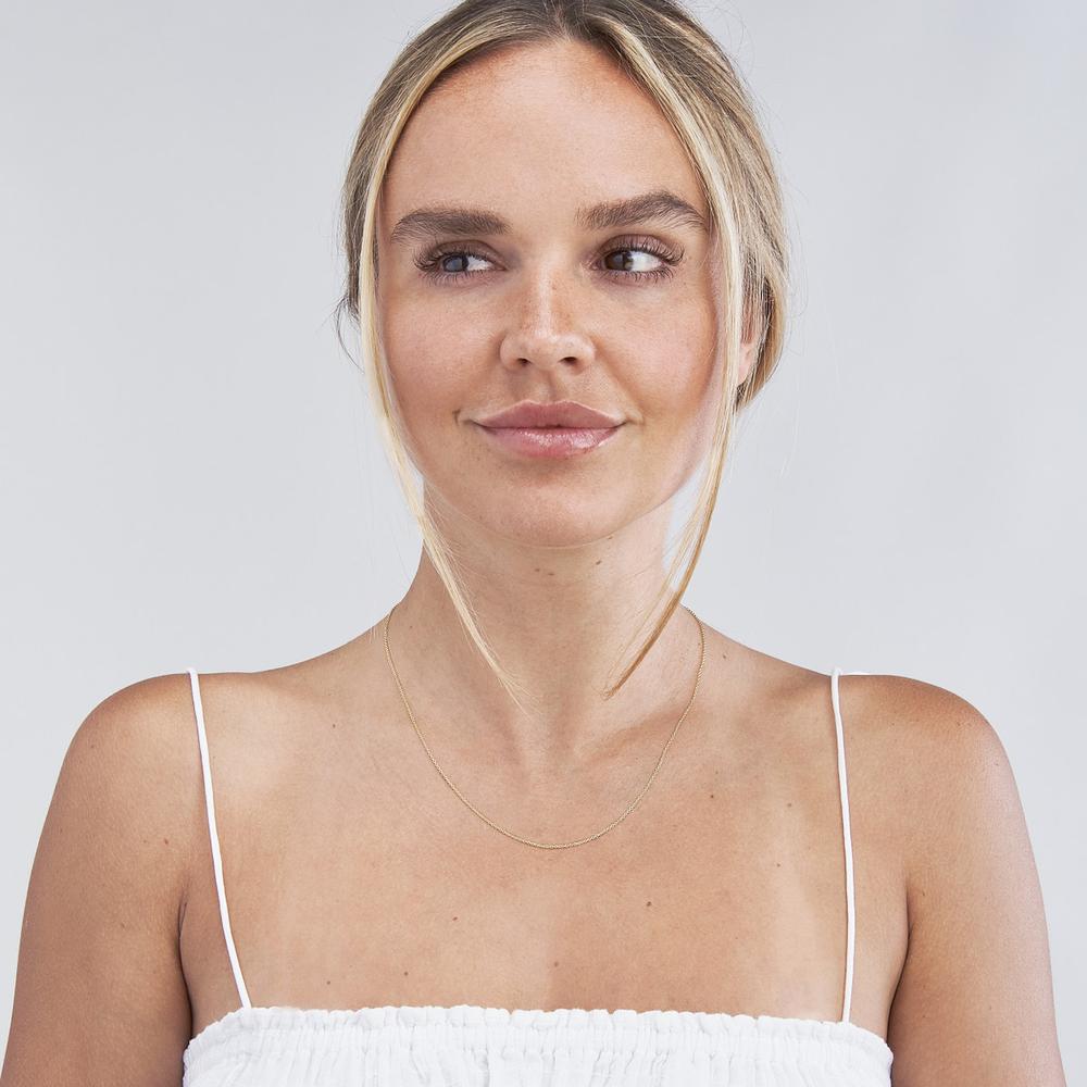 Olas d'Oro - 14K Yellow Gold 20" Open Cable Chain Necklace - 2.09 Grams Average Weight