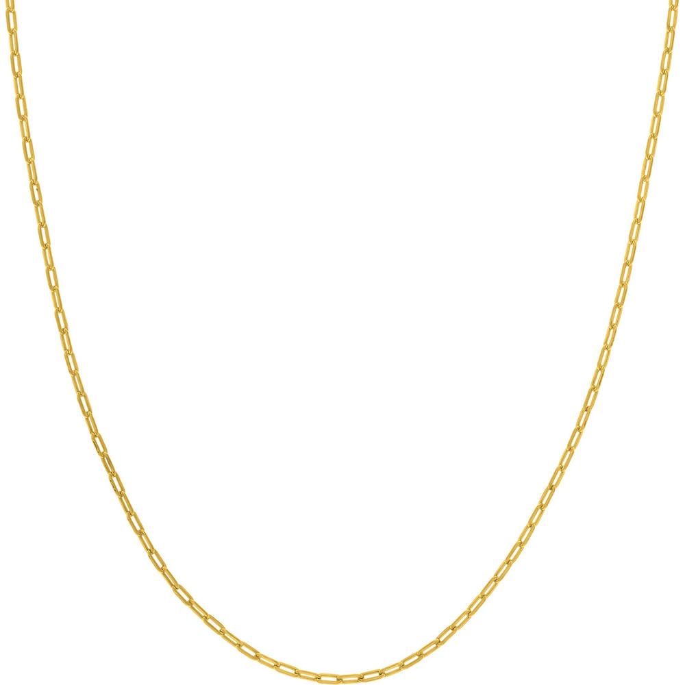 Olas d'Oro - 14K Yellow Gold 20" Paper Clip Chain Necklace - 2.1mm Width