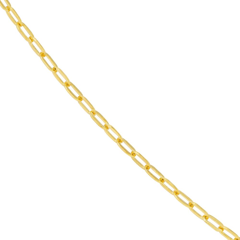 Olas d'Oro - 14K Yellow Gold 20" Paper Clip Chain Necklace - 2.1mm Width