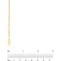 Olas d'Oro - 14K Yellow Gold 20" Singapore Chain with Twist Design and Lobster Clasp