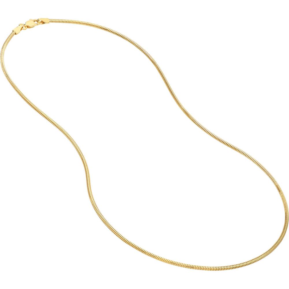 Olas d'Oro - 14K Yellow Gold 20" Snake Chain Necklace with Lobster Lock - 1.6mm