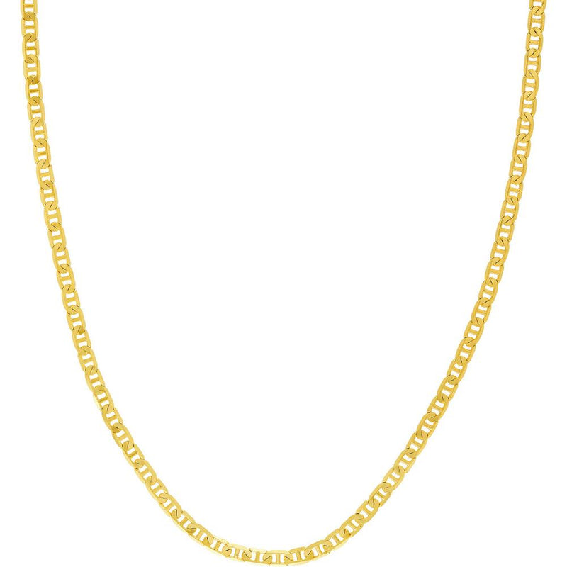 Olas d'Oro - 14K Yellow Gold 20" Mariner Chain with Lobster Lock - 12.35 Grams