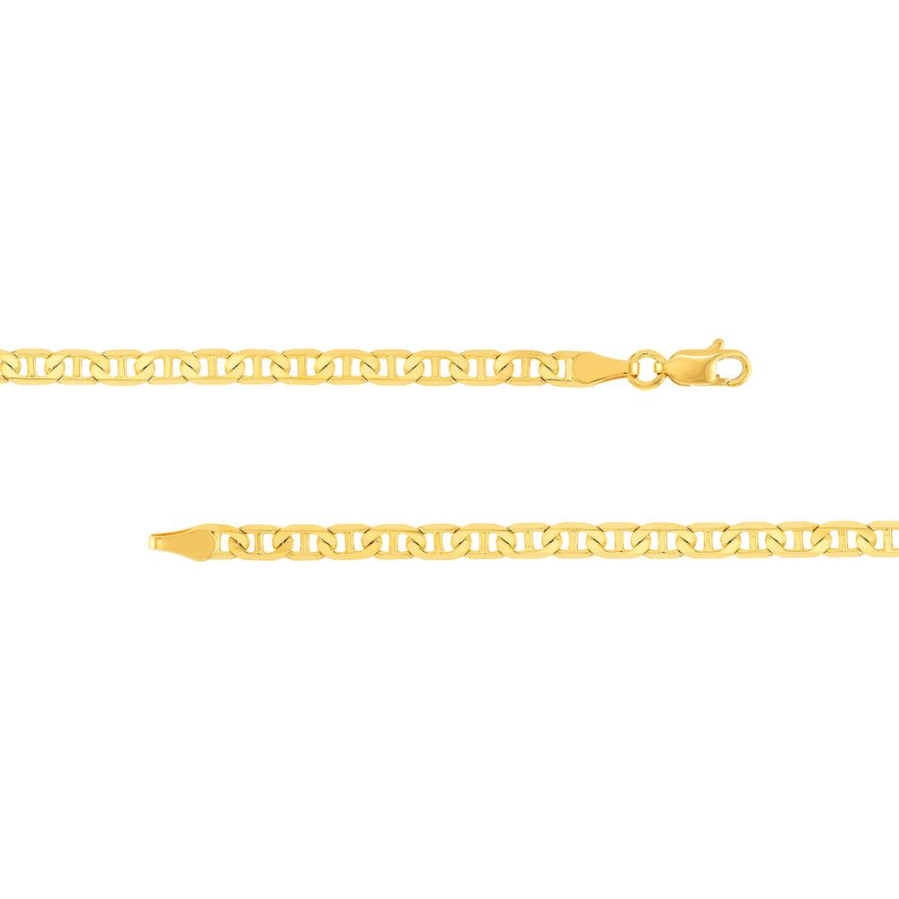 Olas d'Oro - 14K Yellow Gold 20" Mariner Chain with Lobster Lock - 12.35 Grams