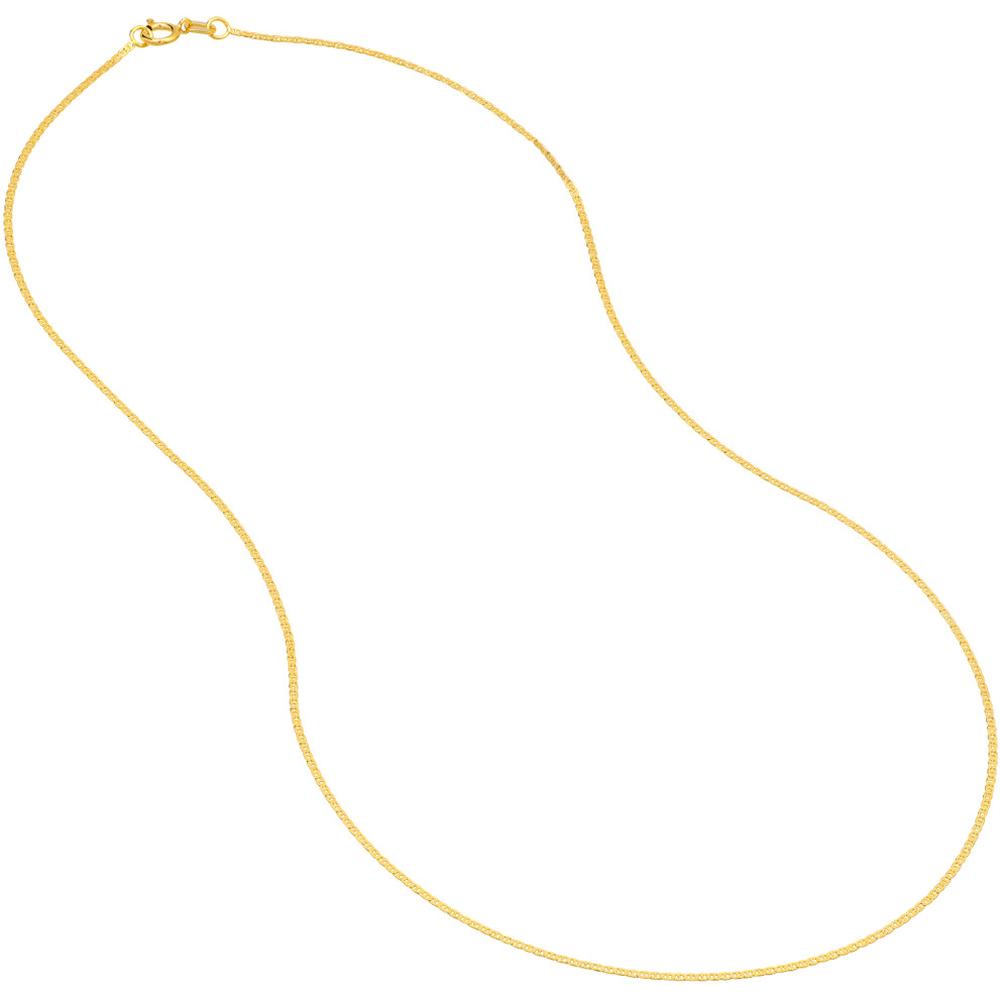 Olas d'Oro - 14K Yellow Gold 20" Mariner Chain with Spring Ring Clasp - 1.10mm Width, 1.35 grams