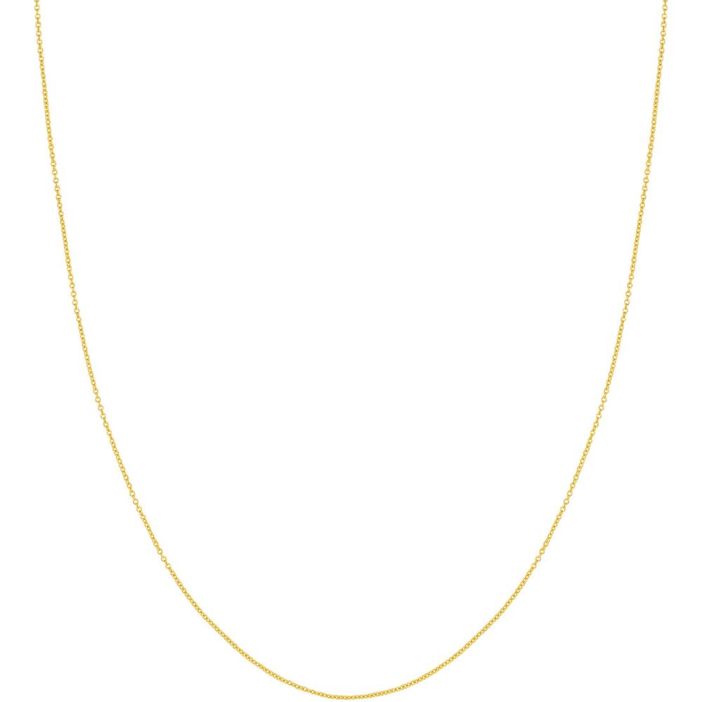 Olas d'Oro - 14K Yellow Gold 20" Open Cable Chain Necklace - 1.05mm - 1.31 Grams