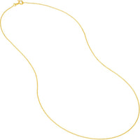 Olas d'Oro - 14K Yellow Gold 20" Open Cable Chain Necklace - 1.05mm - 1.31 Grams