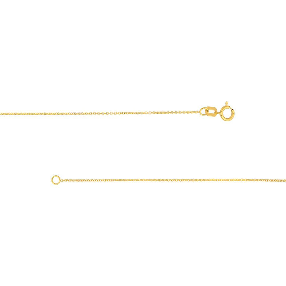 Olas d'Oro - 14K Yellow Gold 20" Open Cable Chain Necklace - 1.05mm - 1.31 Grams