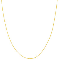 Olas d'Oro - 14K Yellow Gold 20" Rope Pendant Chain Necklace with Lobster Lock - 0.95mm Width