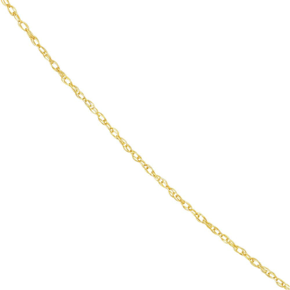 Olas d'Oro - 14K Yellow Gold 20" Rope Pendant Chain Necklace with Lobster Lock - 0.95mm Width