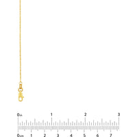 Olas d'Oro - 14K Yellow Gold 20" Rope Pendant Chain Necklace with Lobster Lock - 0.95mm Width