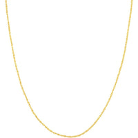 Olas d'Oro - 14K Yellow Gold 20" Sparkle Singapore Chain - 1.5mm with Lobster Lock