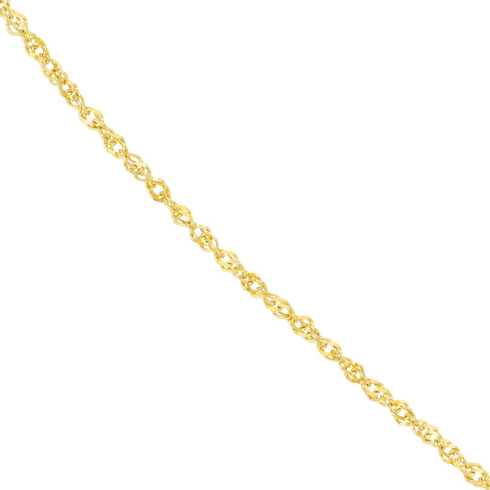 Olas d'Oro - 14K Yellow Gold 20" Sparkle Singapore Chain - 1.5mm with Lobster Lock