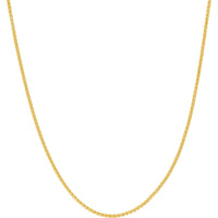 Olas d'Oro - 14K Yellow Gold 20" Wheat Chain Necklace with Lobster Clasp - 0.85mm Width