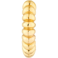 Olas d'Oro - 14K Yellow Gold 20mm Rope Textured Round Hoop Earrings 2.49 Grams Average Weight
