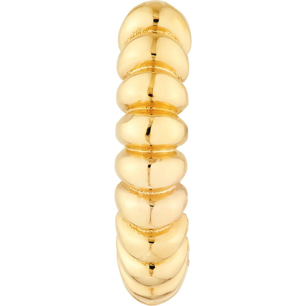 Olas d'Oro - 14K Yellow Gold 20mm Rope Textured Round Hoop Earrings 2.49 Grams Average Weight