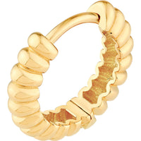 Olas d'Oro - 14K Yellow Gold 20mm Rope Textured Round Hoop Earrings 2.49 Grams Average Weight