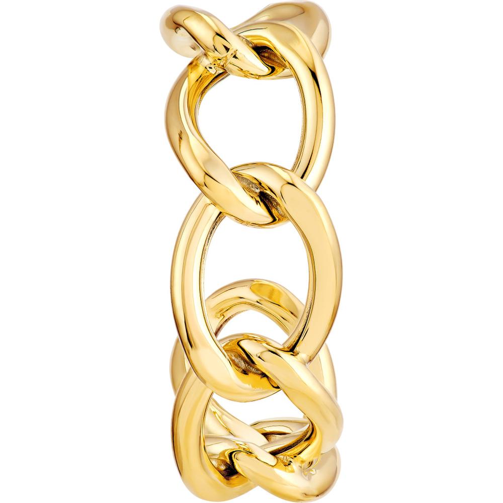 Olas d'Oro - 14K Yellow Gold 20mm Round Link Open Hoop Earrings - 3.45 Grams