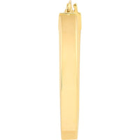 Olas d'Oro - 14K Yellow Gold 20mm Round Square Tube Hoop Earrings