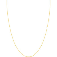 Olas d'Oro - 14K Yellow Gold 22" Adjustable Square Wheat Chain Necklace with Slider Bead 2.52 Grams Total Weight