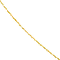 Olas d'Oro - 14K Yellow Gold 22" Adjustable Square Wheat Chain Necklace with Slider Bead 2.52 Grams Total Weight