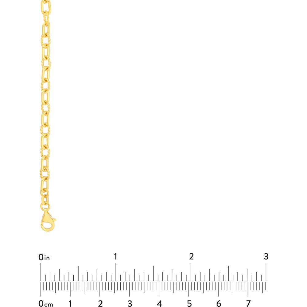Olas d'Oro - 14K Yellow Gold 22" Alternating Link Chain Necklace - 16.12 Grams