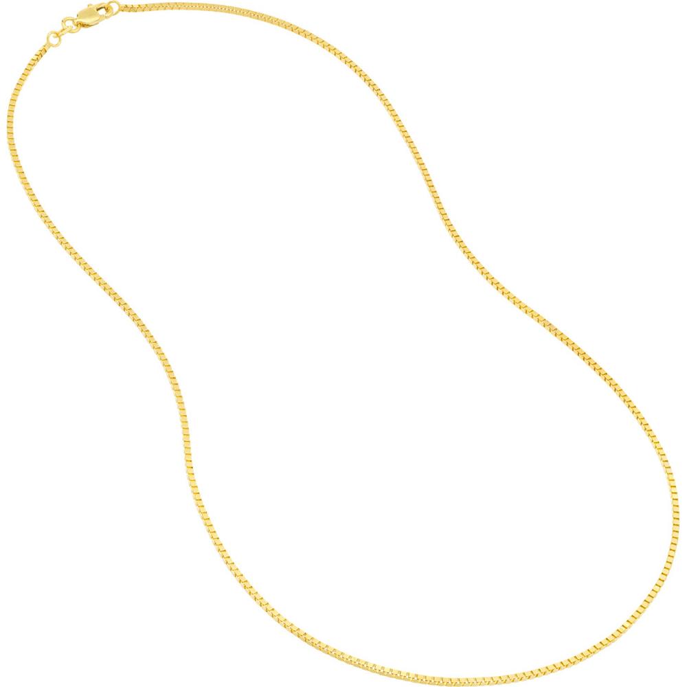 Olas d'Oro - 14K Yellow Gold 22" Box Chain Necklace with Lobster Clasp - 5.6 Grams