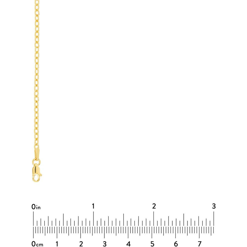 Olas d'Oro - 14K Yellow Gold 22" Designer Rolo Chain Necklace with Lobster Lock - 5.76 Grams