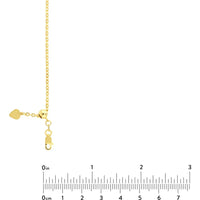 Olas d'Oro - 14K Yellow Gold 22" Diamond-Cut Brill Cable Chain Necklace with Adjustable Slider Bead - 4.27 Grams
